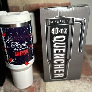 Stainless-Steel/Plastic-Lined Tumbler With Handle 40 oz. With Box NEW